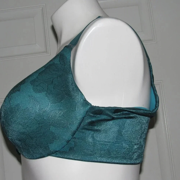 CACIQUE Green Padded Floral Overlay Underwire Bra Plus Size 40DD - Picture 2 of 5